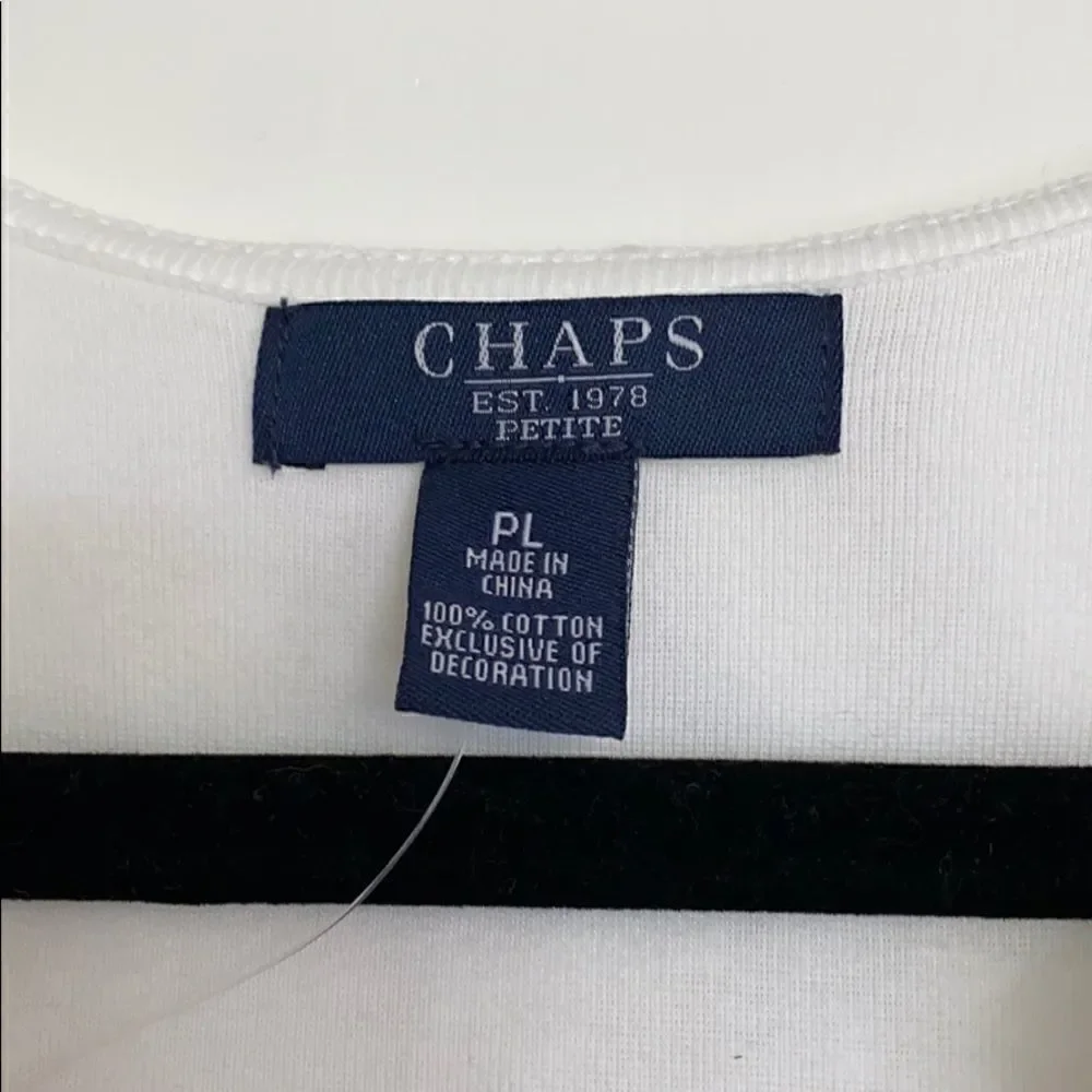 Chaps ruffled neckline knit NWOT 🌿 - Picture 4 of 6